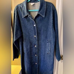 Vintage Avon long oversized denim coat